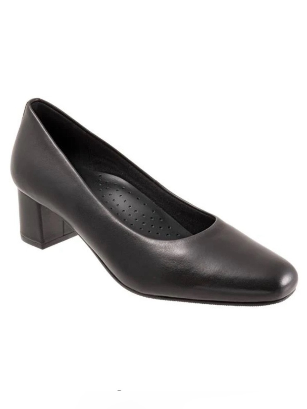 Trotters Daria Low Block Heel Pumps Classic Comfort Workwear Size 9N